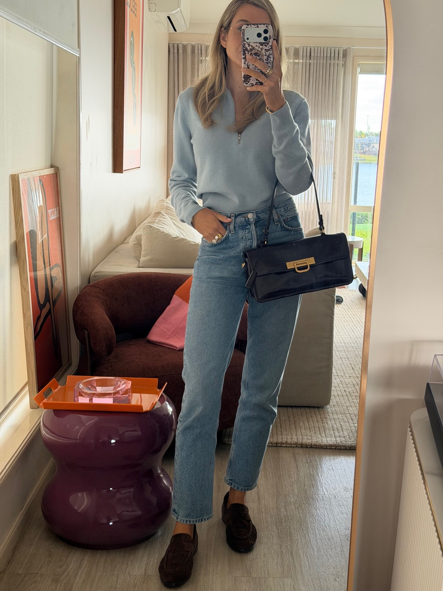 Off to mum run and coffee catch-ups.

Long Sleeve Zip Polo Twilight Blue size S
Jeans size 26 Agolde
Loafers size 9.5 Bared
Bag Oroton

#LTKootd #LTKOver40 #LTKSeasonal