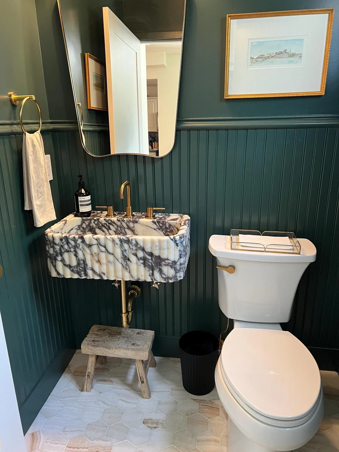 Calacatta Viola Marble Sink Grooved Front, Wall Marble Sink - Etsy | Etsy (US)