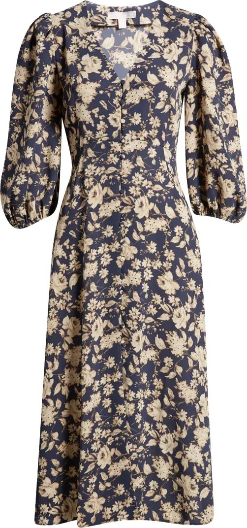 Floral Puff Sleeve Dress | Nordstrom