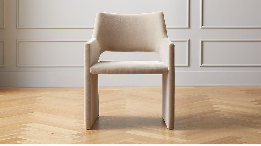 Foley Faux Mohair Grey Dining Chair + Reviews | CB2 | CB2