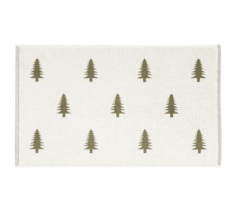 Pine Tree Jacquard Bath Rug, 20x34" | Pottery Barn (US)