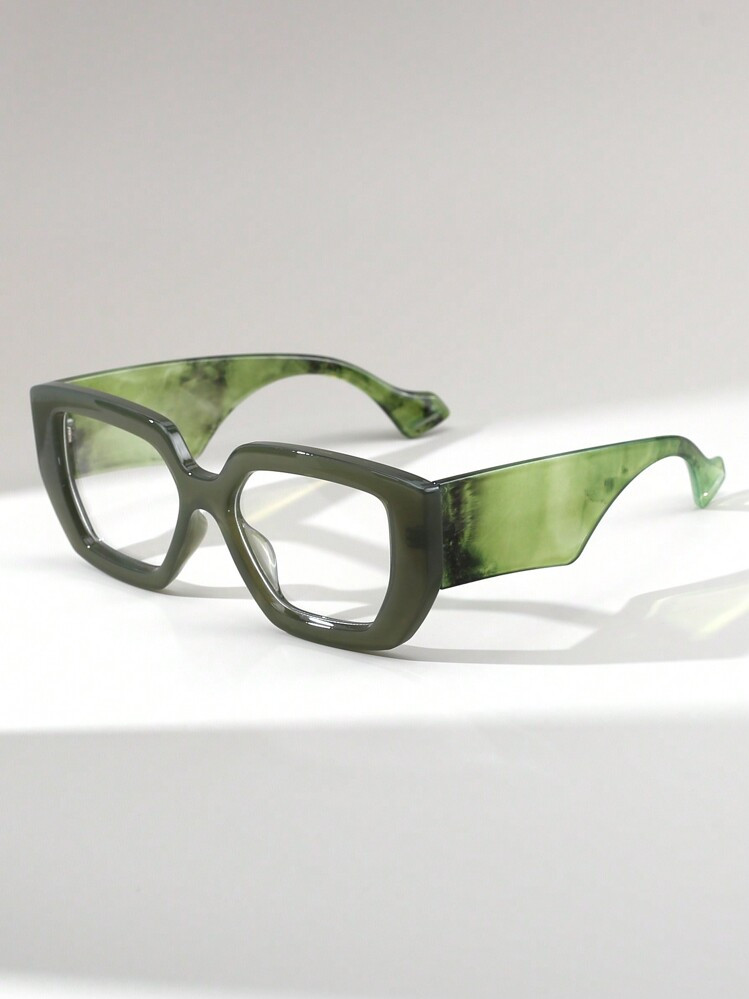 1 Pair Women Leopard Print Retro Square Clear Lens Glasses, Suitable For Daily Outfit, Street Fashion And Photography | SHEIN