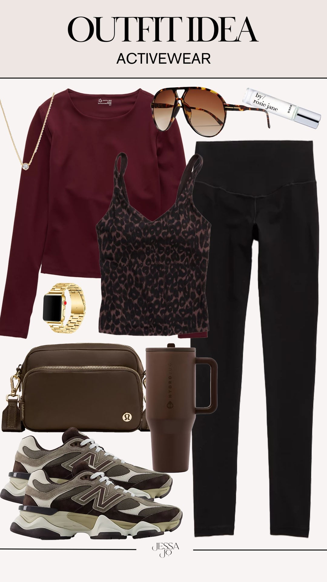 Fall activewear. Fall active outfit. aerie new arrivals. Trendy fall athleisure. Fall new balance 9060.