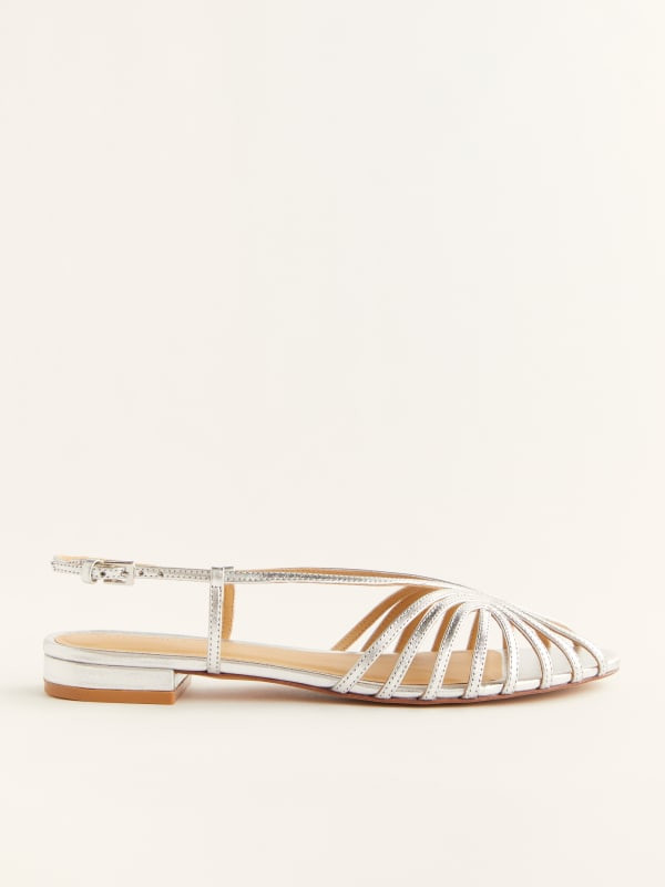 Armanda Lattice Flat Sandal | Reformation (Global)