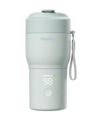 Papablic Portable Bottle Warmer Pro — 115W Fastest Heating, Built-in Sterilizer, Baby Milk Warmer On The Go for Travel and Home, 5 Temp Settings and Keep Warm for Breastmilk & Formula (Mint Green) | Amazon (US)