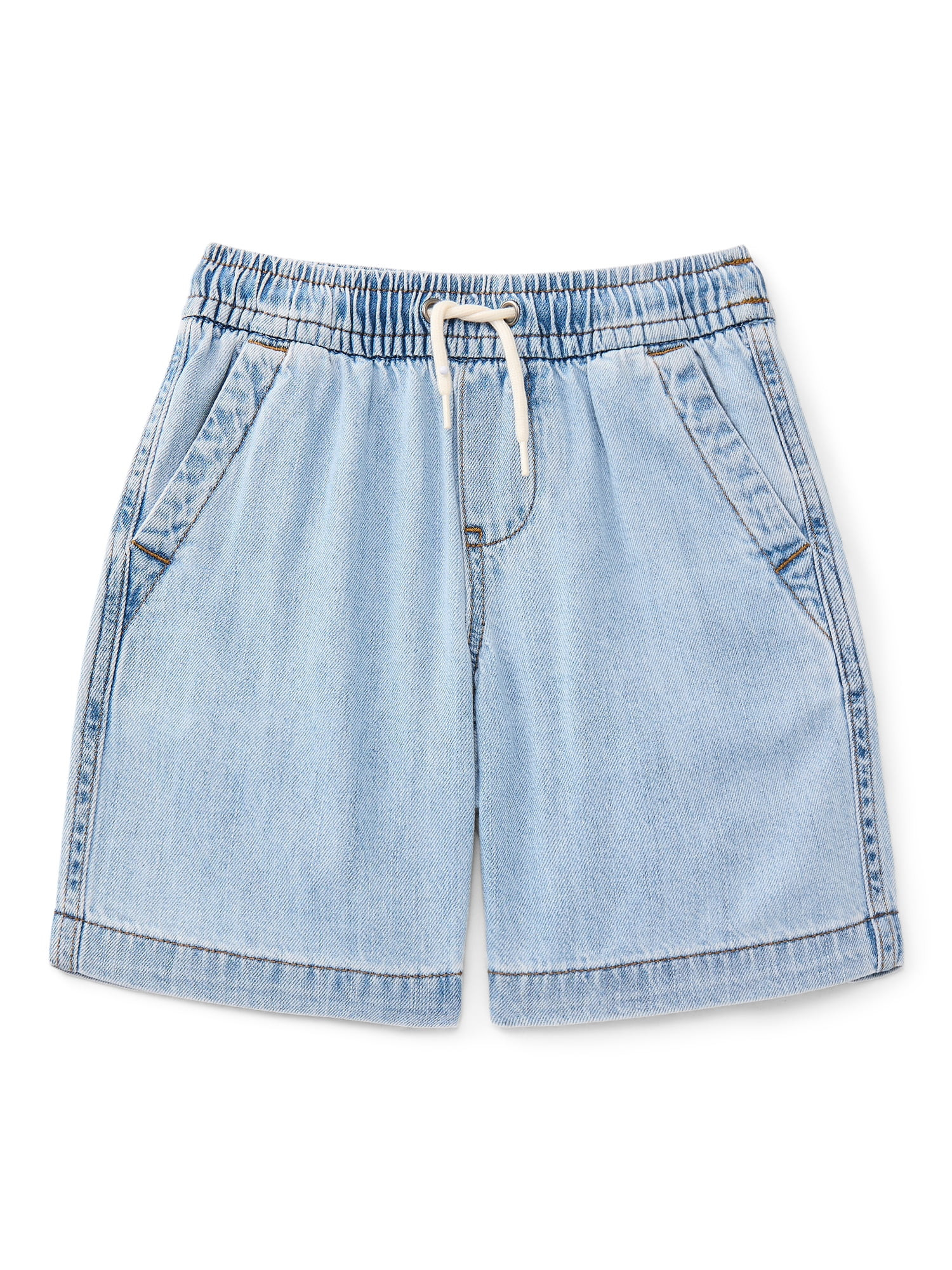 Wonder Nation Boys' Pull On Denim Shorts, Sizes 4-16 & Husky | Walmart (US)