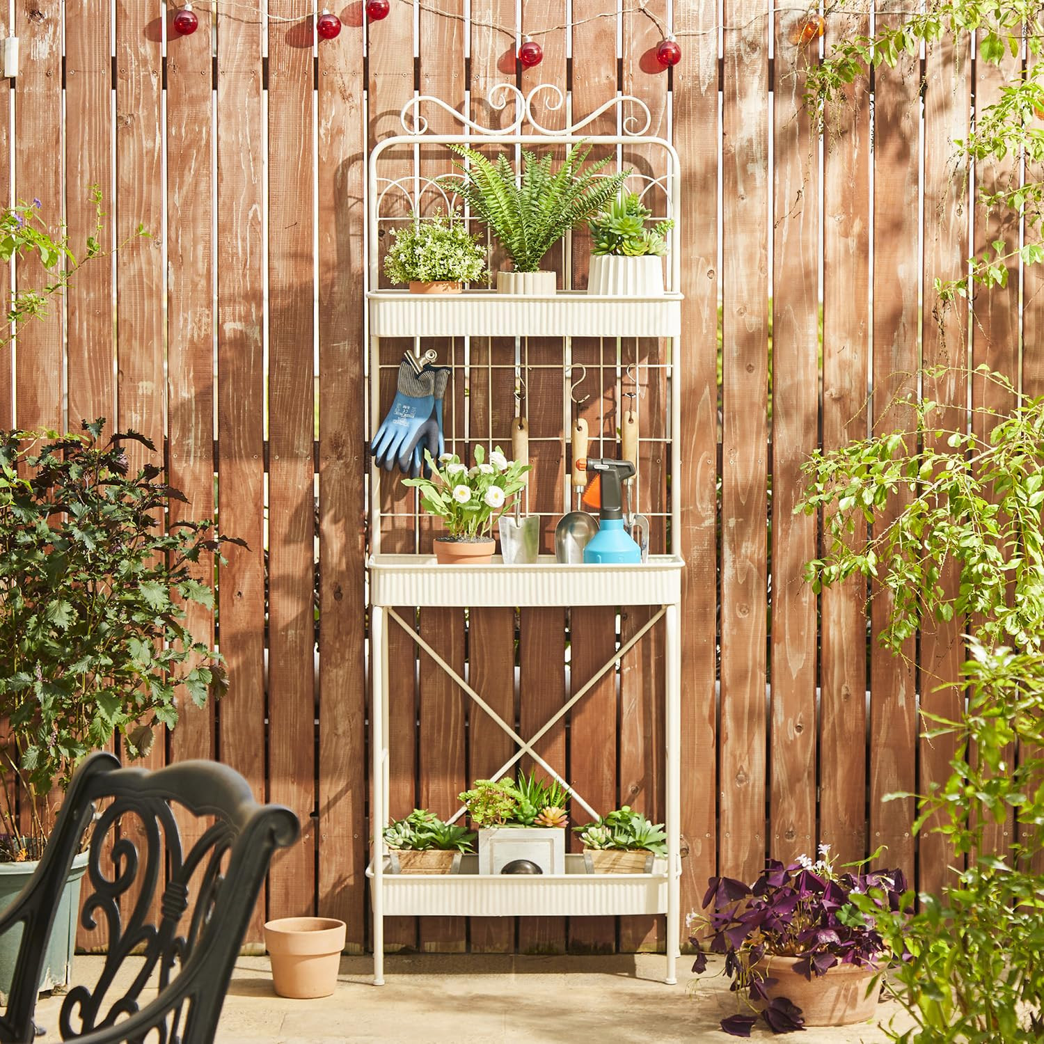 Giltzhome 68"H 3-Tiered Metal Shelf Planter Stands Garden Planter Storage Shelf Display Plant Sta... | Amazon (US)