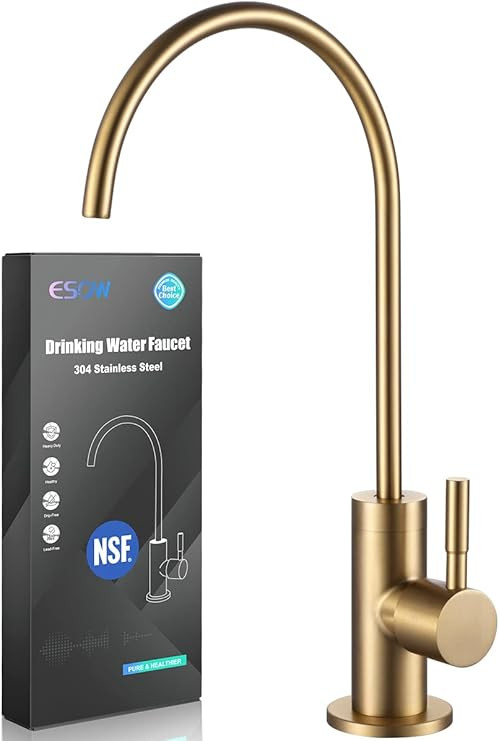 ESOW Drinking Water Faucet 100% Lead-Free, Water Filter Faucet for Kitchen Sink, Water Purificati... | Amazon (US)