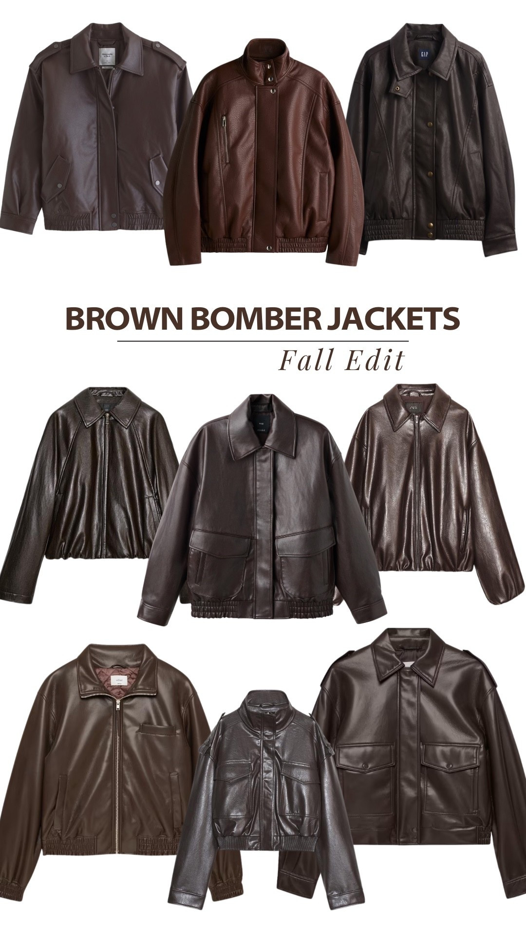 Brown Faux Leather bomber jackets - one of my favourite styles of jackets for Fall!!

#LTKFindsUnder100 #LTKSeasonal #LTKStyleTip