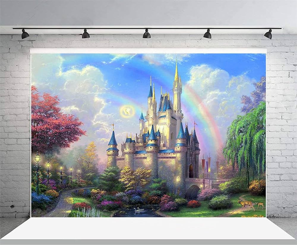 Amazon.com : YLPHYLIS Castle Backdrop 7x5ft Washable ironable Polyester Princess Castle Backdrop ... | Amazon (US)