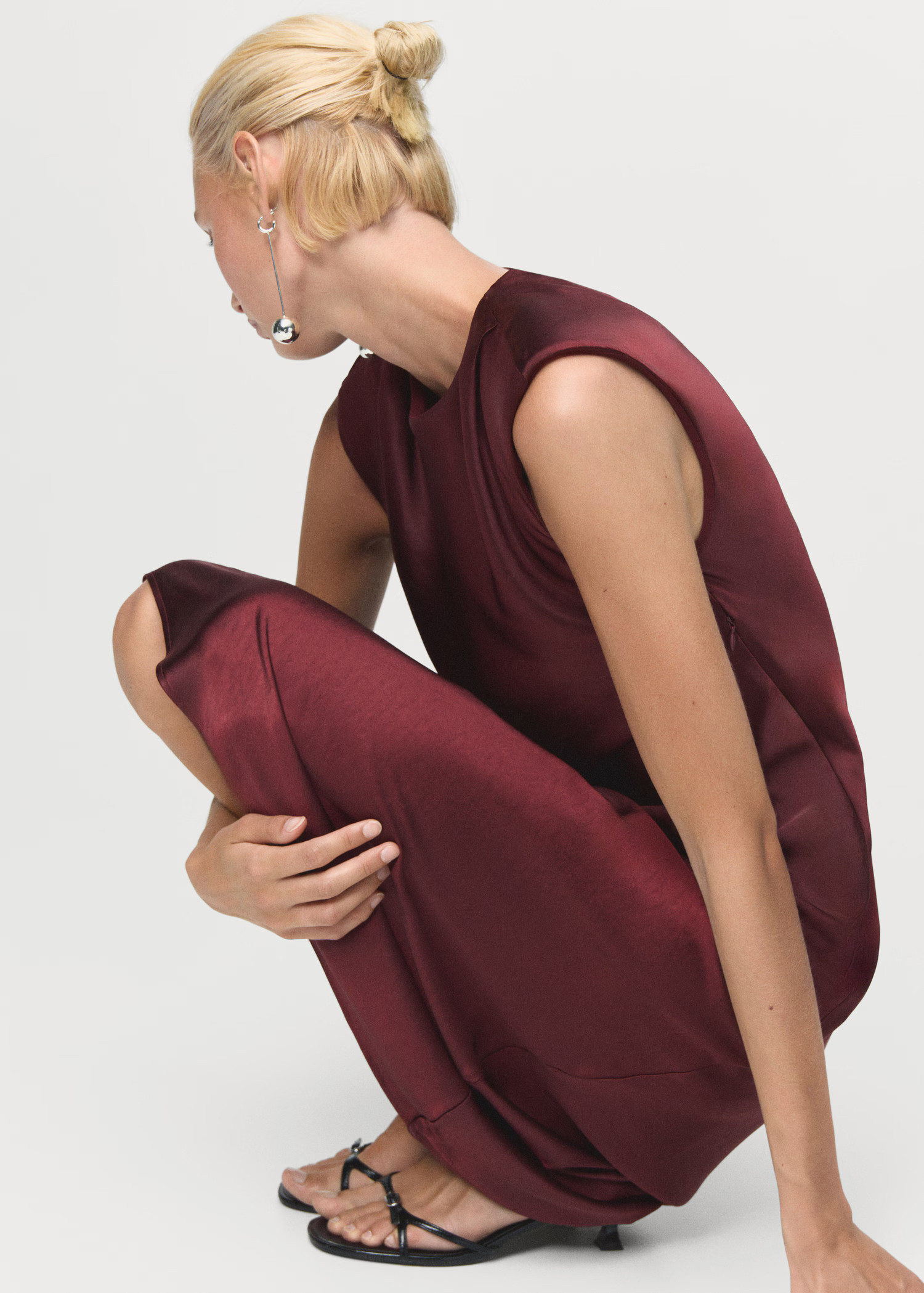 Fitted satin dress | Mango (US/MX/AU)