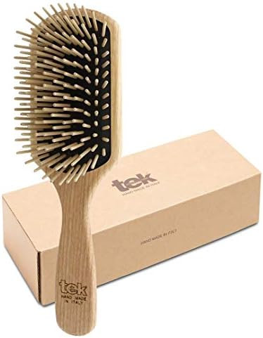 TEK- Rectangular Brush with Long Tooth in Ash Wood Handmade in Italy, for Long, Thick and Straight H | Amazon (CA)