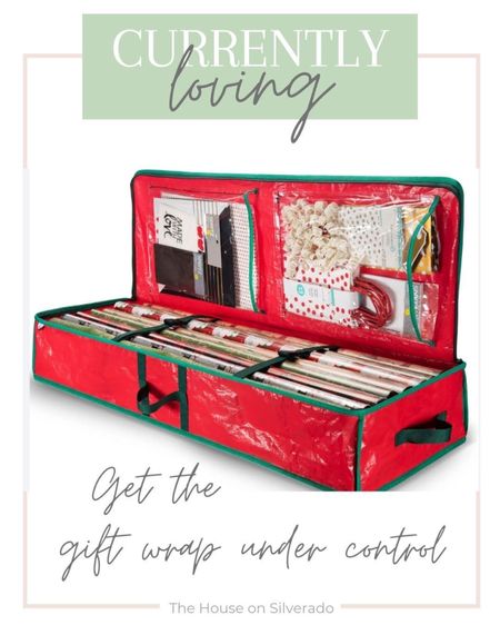 Get the gift wrap under control with this portable wrapping paper storage box. It holds 18-24 rolls plus accessories and slides under the bed when done! On sale now! 

#LTKSeasonal #LTKHoliday #LTKFind