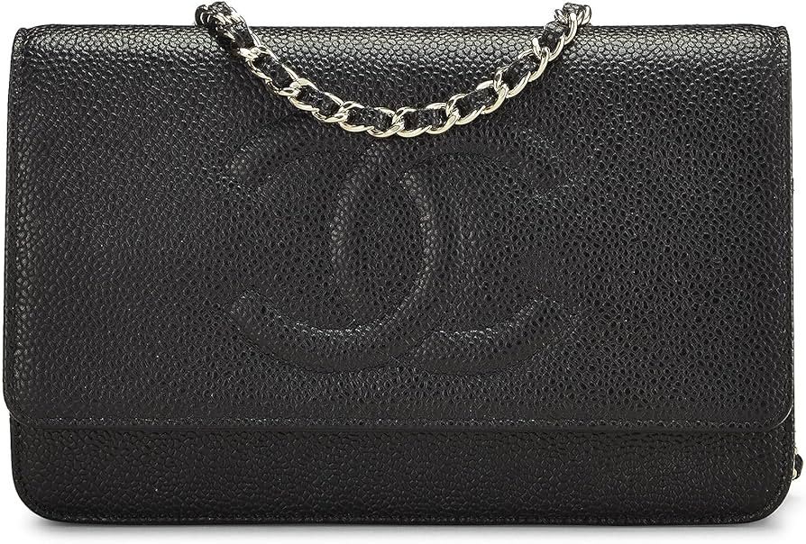 Amazon.com: Chanel, Pre-Loved Black Caviar Timeless CC Wallet on Chain (WOC), Black : Luxury Stor... | Amazon (US)