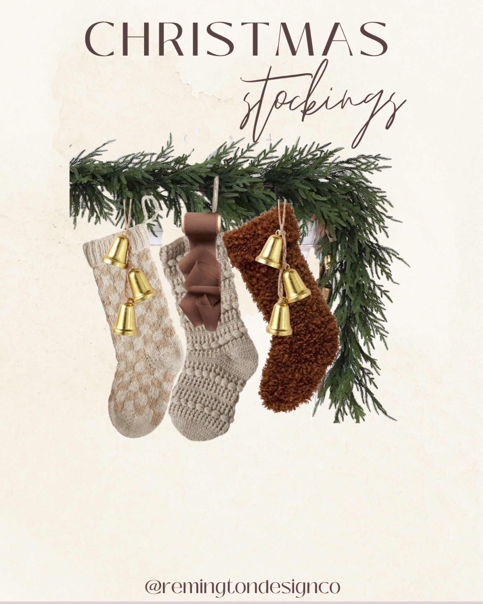 Stocking I’m using! They’re so cute to mix and match! Adding in these bells and ribbon! 

#LTKSeasonal #LTKHoliday #LTKHome