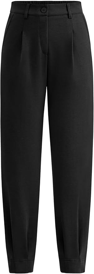 PRETTYGARDEN Women's High Waisted Pants Dressy Casual Ankle Length Work Office Trouser Slacks wit... | Amazon (US)