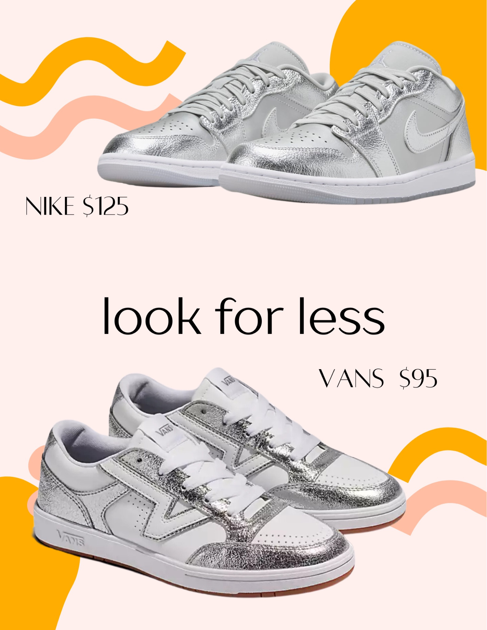 Vans lowland
 Nike dunk
Metallic sneaker
Silver tennis shoe 

#LTKfindsunder100 #LTKshoecrush #LTKGiftGuide
