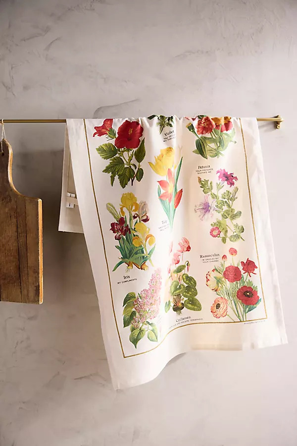 Language of Flowers Dish Towel | Anthropologie (US)