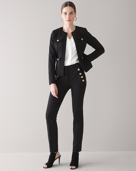 Luxe Stretch Straight Pants | White House Black Market