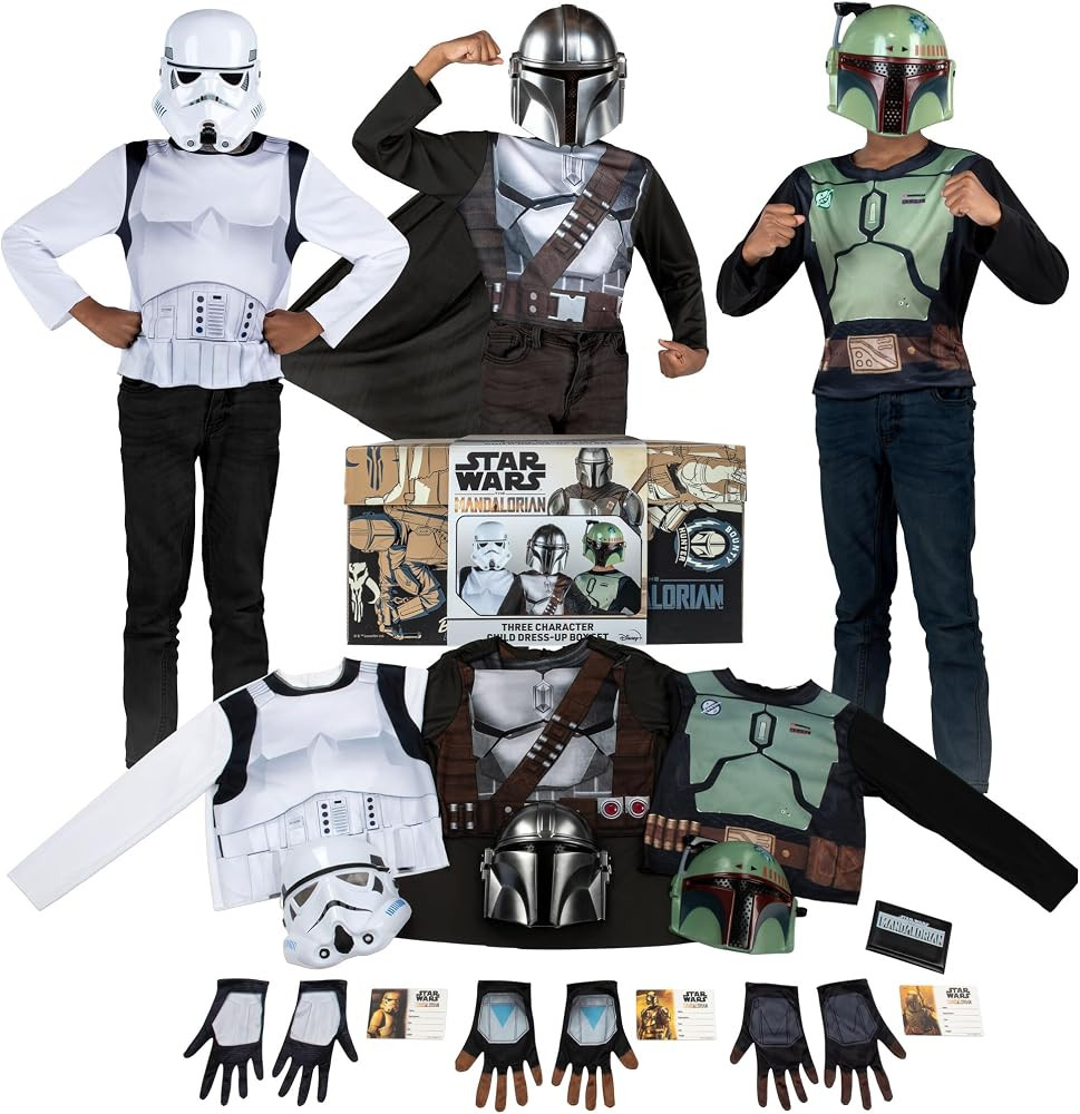 Star Wars The Mandalorian Official Youth Dress-Up Box - Tops, Gloves and Masks of The Mandalorian... | Amazon (US)