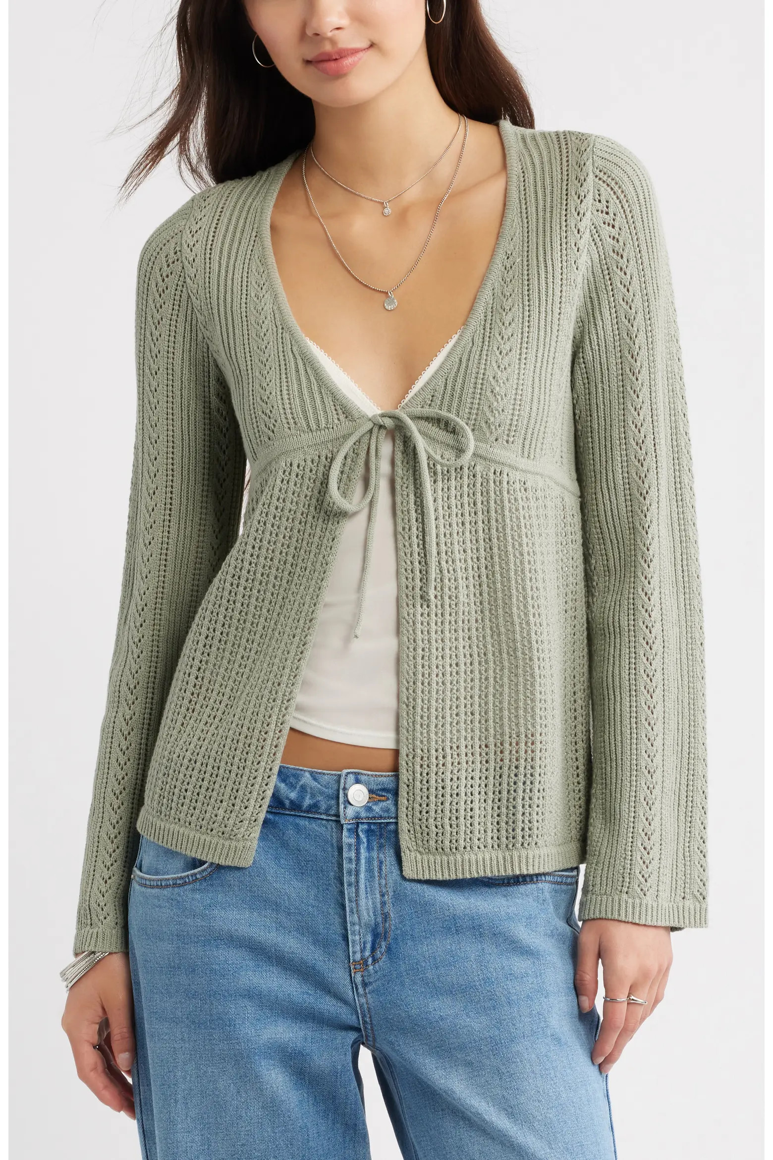 Openstitch Tie Front Cardigan (Women) | Nordstrom | Nordstrom