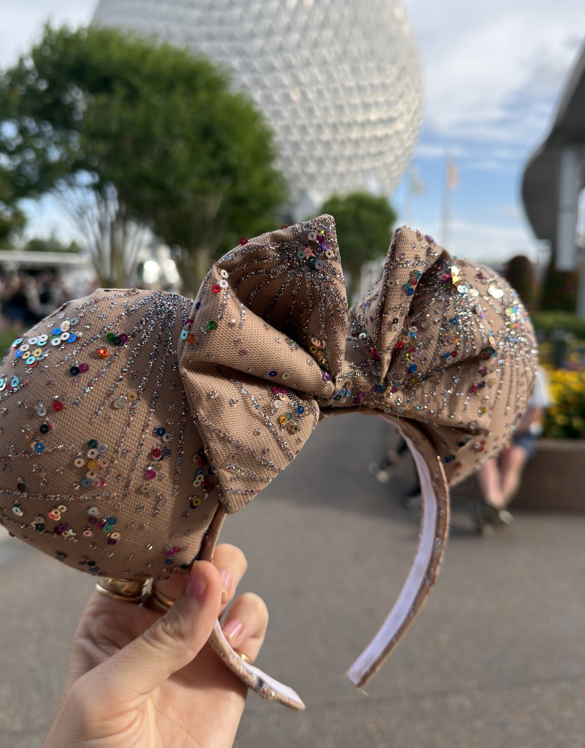 Custom Mickey ears from Etsy!  

 