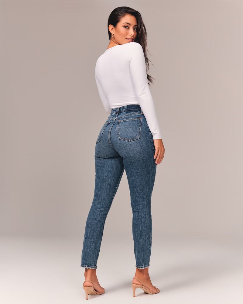 Curve Love High Rise Skinny Jeans | Abercrombie & Fitch (US)