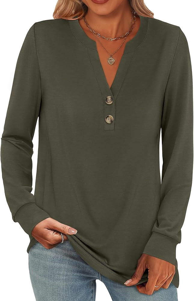 ANRABESS Long Sleeve Shirts T-Shirts Blouses | Amazon (US)