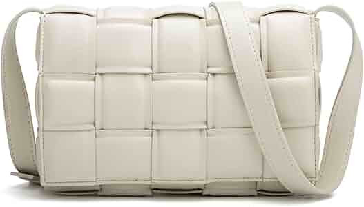 Woven Crossbody Handbag Purse for Women, Small Shoulder Messenger Bag Clutch Wallet Square Bag | Amazon (US)