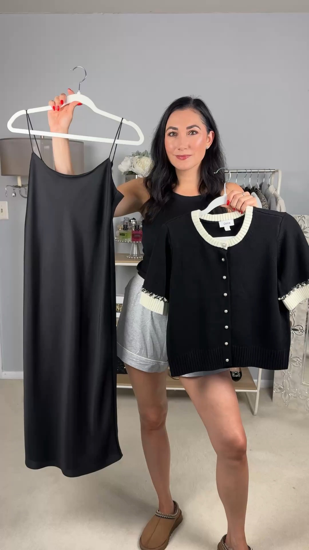 GRWM for work🖤🤍

Black short sleeve cardigan with pearl details size small, TTS
Black slip dress 
Black Mary Jane ballet flats size 7, TTS

Work wear 
Office outfit 
Business casual 
Business professional 
NSALE 
Nordstrom anniversary sale

#workootd #workoutfit #9to5style #officestyle #officeoutfit

#LTKootd #LTKSaleAlert #LTKWorkwear