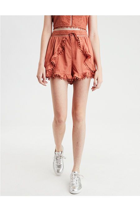 AE Lace Ruffle Short | American Eagle Outfitters (US & CA)