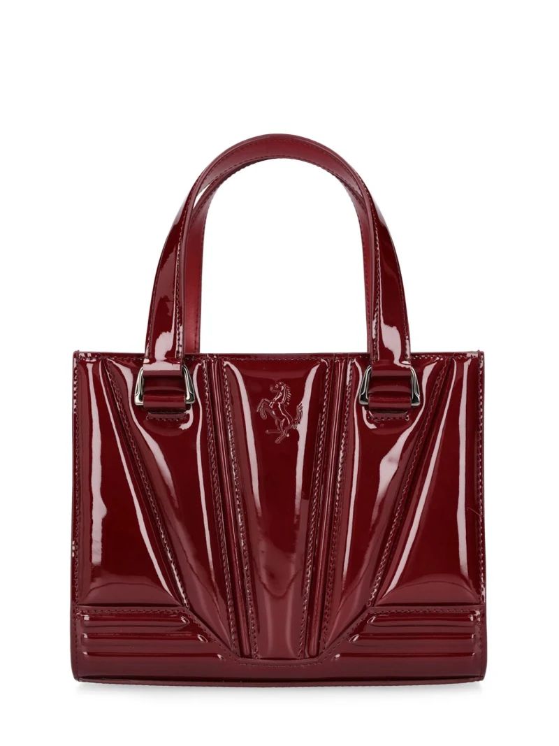 Mini varnished leather tote bag | Luisaviaroma