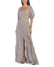Made In Usa Floral Crepe Maxi Dress | TJ Maxx