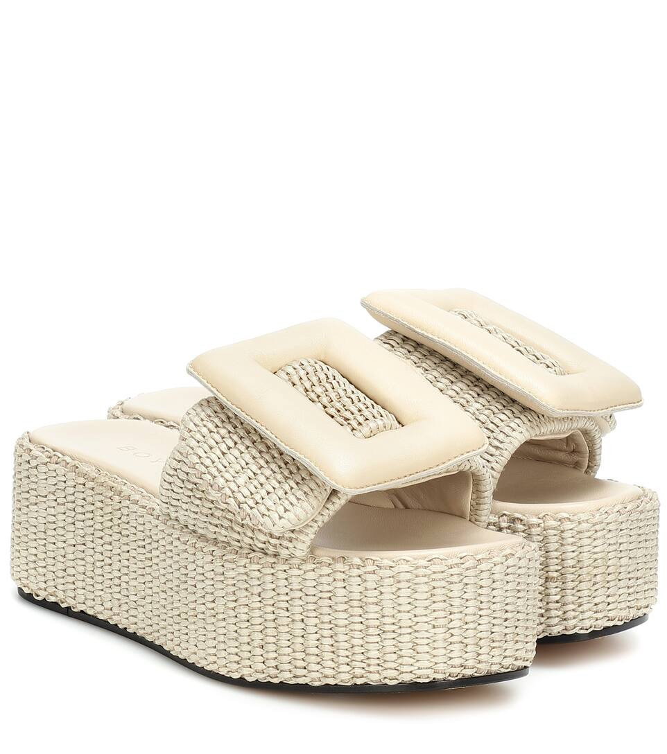 Puffy raffia platform slides | Mytheresa (US/CA)