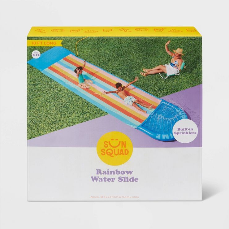 Rainbow Summertime Inflatable Water Slide - Sun Squad™ | Target