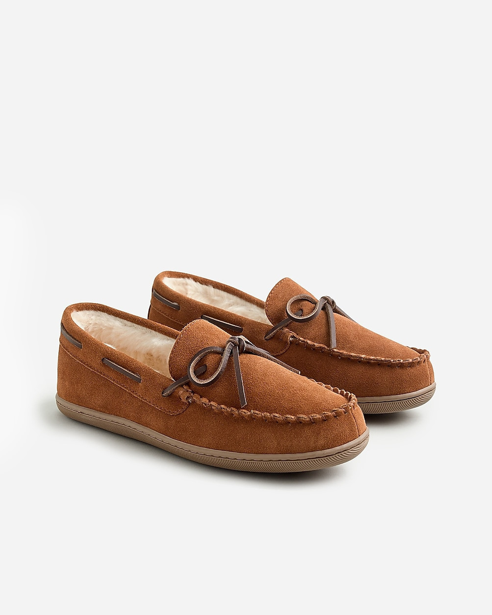 Sherpa-lined suede slippers | J. Crew US