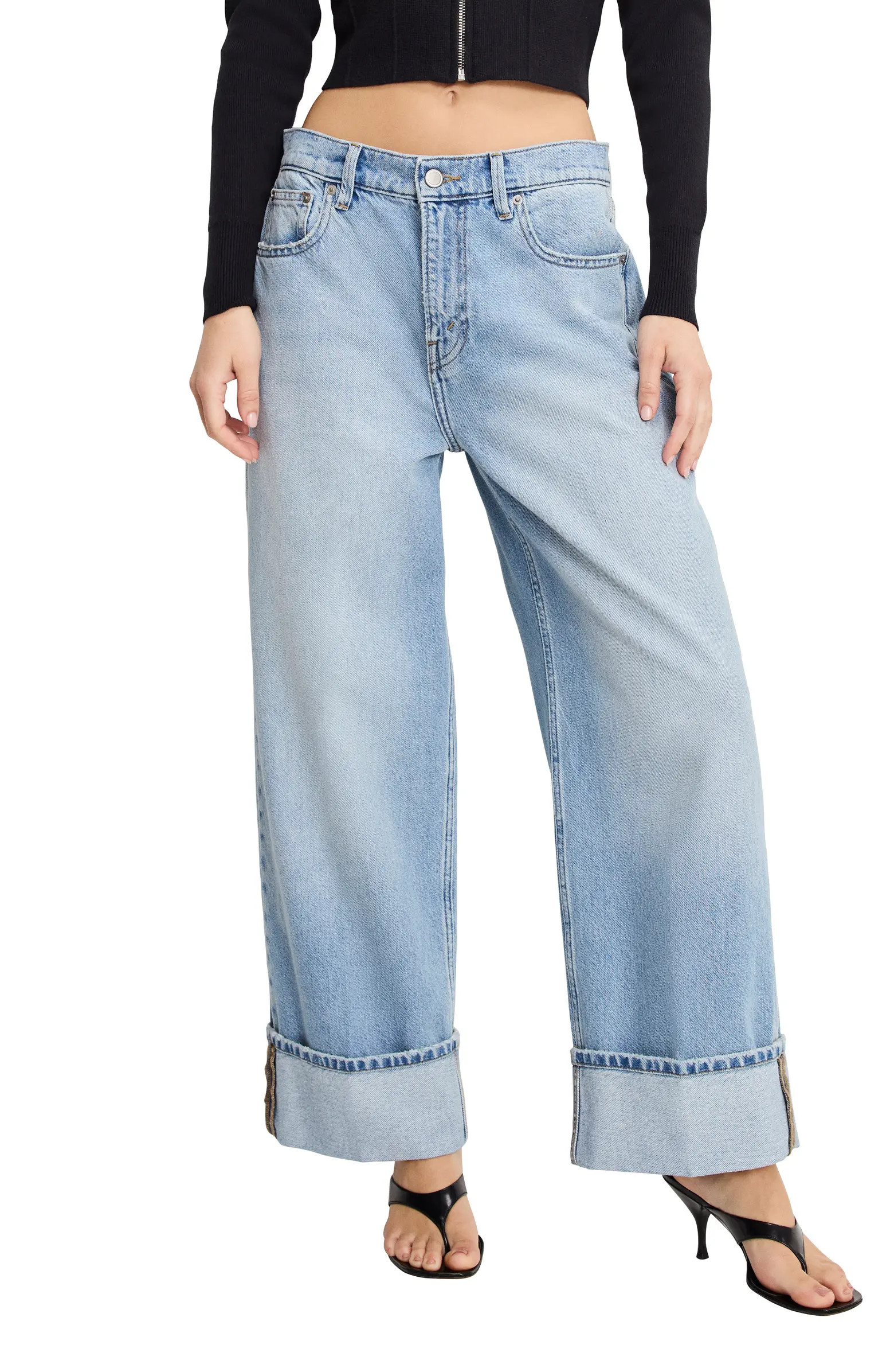 Good Standard Cuffed Hem Baggy Jeans | Nordstrom