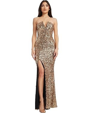 Dress the Population Women's Fernanda Mermaid Floor Length Dress | Amazon (US)