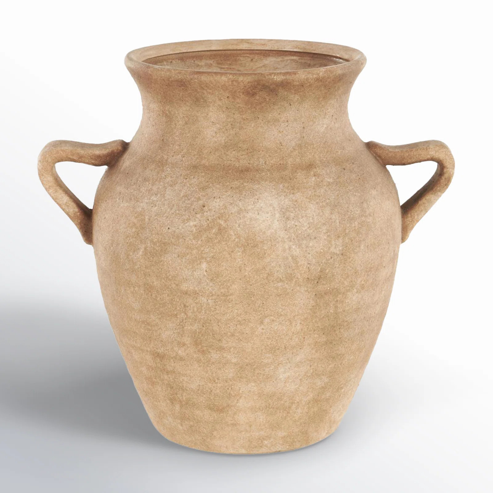 Daily Ceramic Antique Style Textured Vase With Shadings And Handles | Wayfair North America
