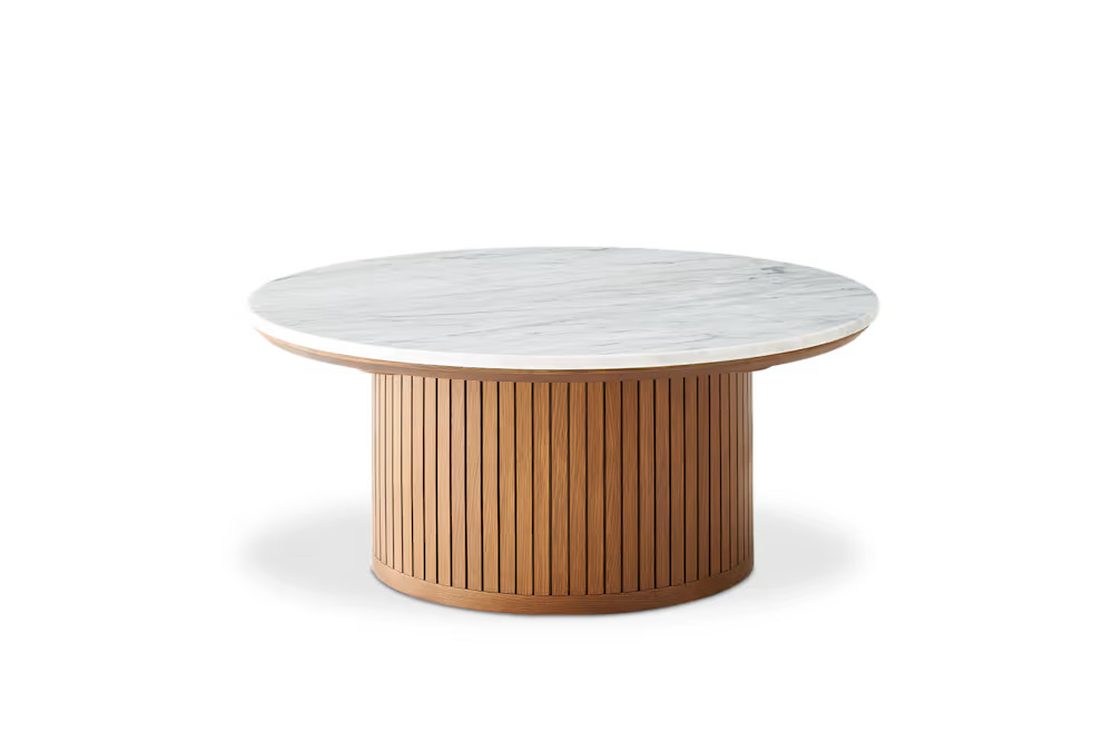 Harper Marble Round Coffee Table | Castlery | Castlery US