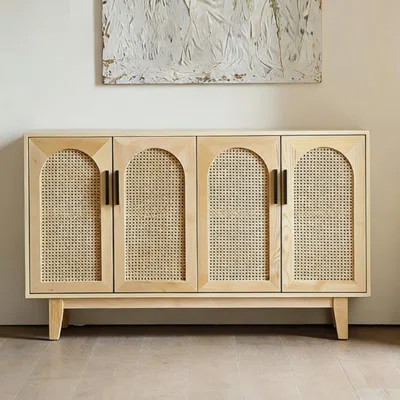 Modern Burlywood Solid Wood Sideboard | Wayfair North America