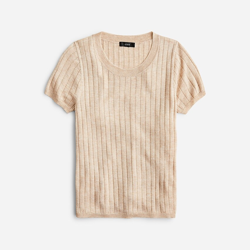 Silk-cashmere cropped T-shirt | J. Crew US