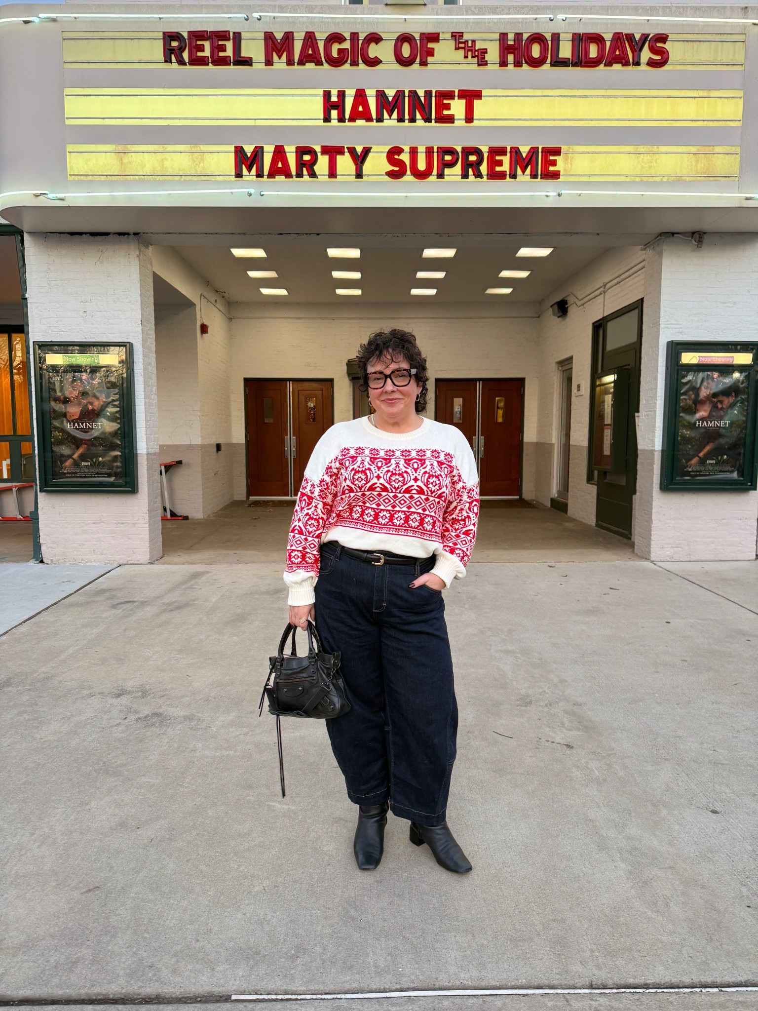 A cotton holiday sweater on sale? Get it now to enjoy next year for less! If in doubt size down wearing Large sweater and 14 petite barrel jeans 

#LTKootd #LTKOver40