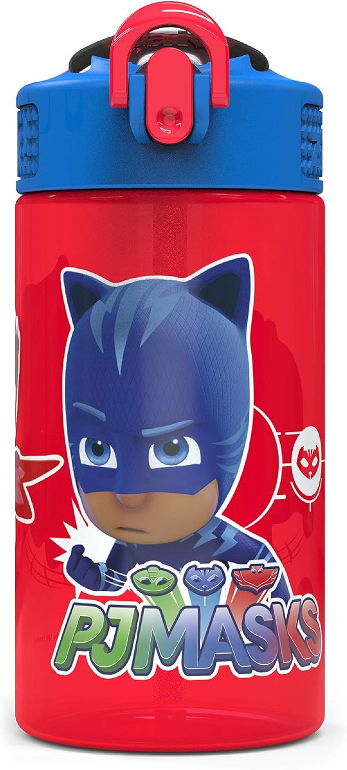 Zak Designs PJ Masks Kids Water Bottle with Spout Cover and Built-In Carrying Loop, Durable Plast... | Amazon (US)
