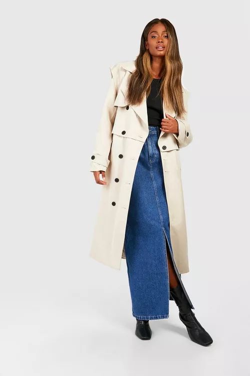 Kourtney Kardashian Barker Multiway Trench Coat | Boohoo.com (US & CA)