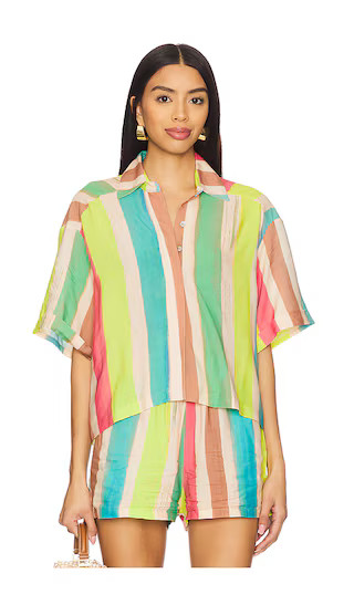 Blake Button Top in Pomelo | Revolve Clothing (Global)