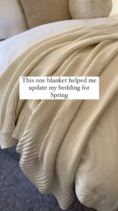 This blanket helped me update my bedding for spring!!

#LTKHome #LTKFindsUnder50 #LTKVideo