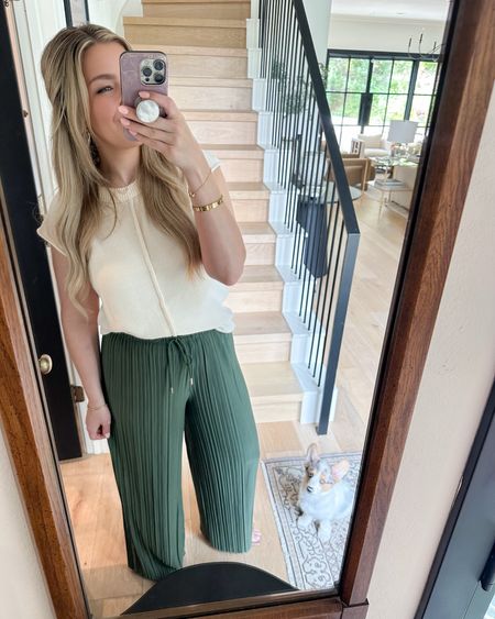 OOTD featuring these all star Amazon flowy pants! I’m 5’6” typically a medium and the one size is perfect!

everyday causal, summer sweater, wide leg pants 

#LTKSaleAlert #LTKFindsUnder50 #LTKStyleTip