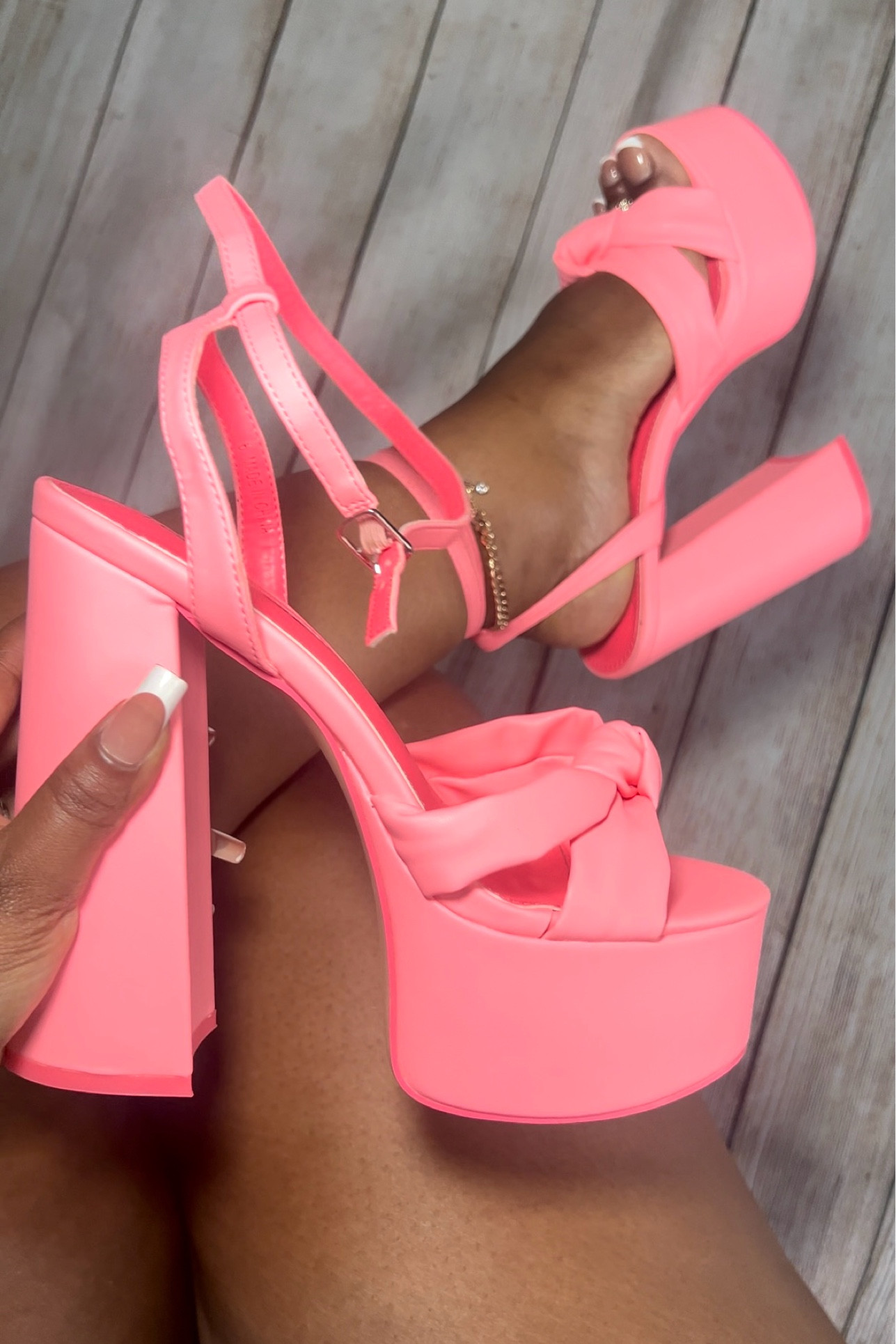 Platform chunky hot pink heels 

#LTKsalealert #LTKstyletip #LTKshoecrush