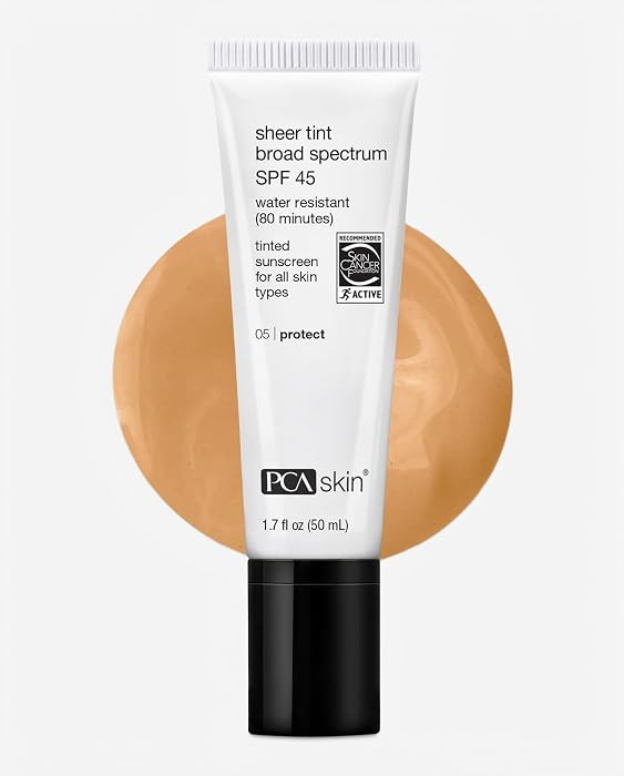 PCA SKIN Sheer Tint Broad Spectrum SPF 45 Tinted Face Sunscreen | Amazon (US)